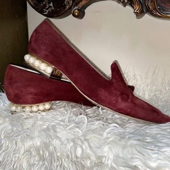 Nicholas Kirkwood Suede Loafers with pearl accents - Picture 4 of 11